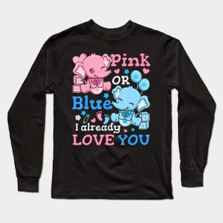 Gender Reveal Pink or Blue Long Sleeve T-Shirt